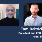 Screenshot of two people on Teams call - Darryl Willis and Tom Deitrich, Itron Inc