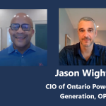 Screenshot of two people on Teams call - Darryl Willis and Jason Wight CIO of OPG